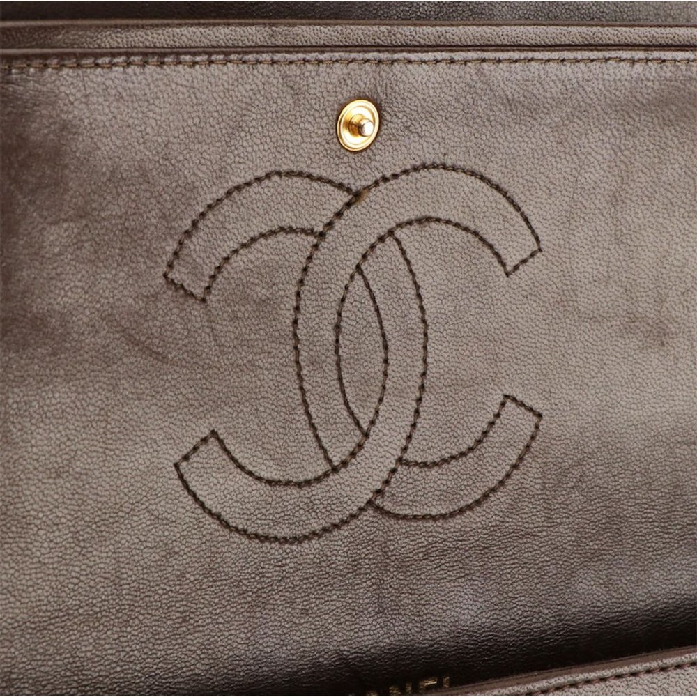 RARE - Chanel Vintage Small 24k Gold Reissue Chain Double Flap Bag - Picture 7 of 9
